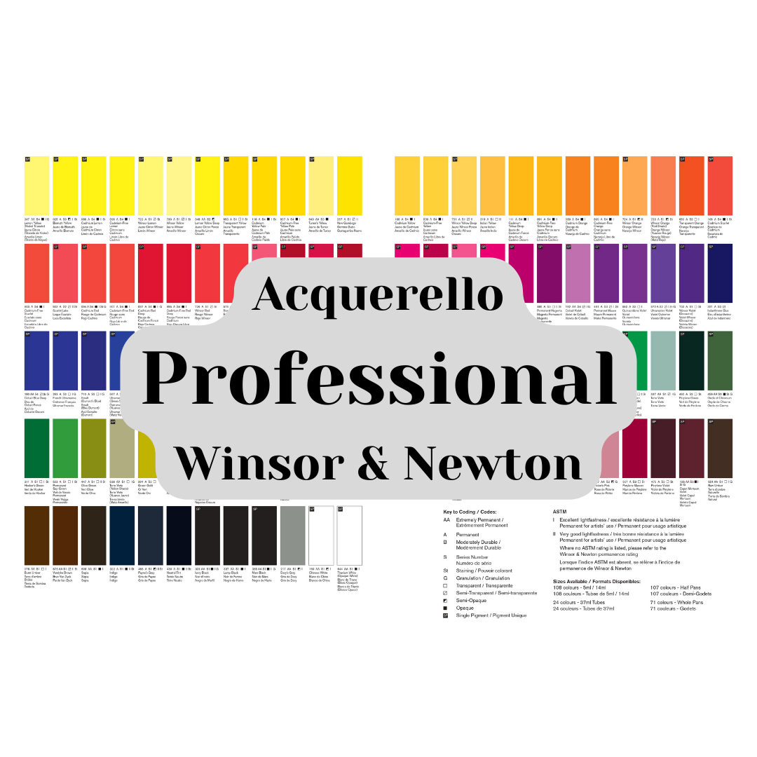 Tabella colori acquerello extrafine professionale Winsor & Newton - Vera  Arte