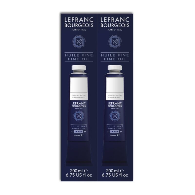 Colore ad olio fine di Lefranc Bourgeois 2 x 200ml Bianco di Titanio