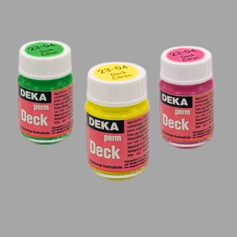 Colore per tessuti scuri da 25ml Deka Permanent Deck