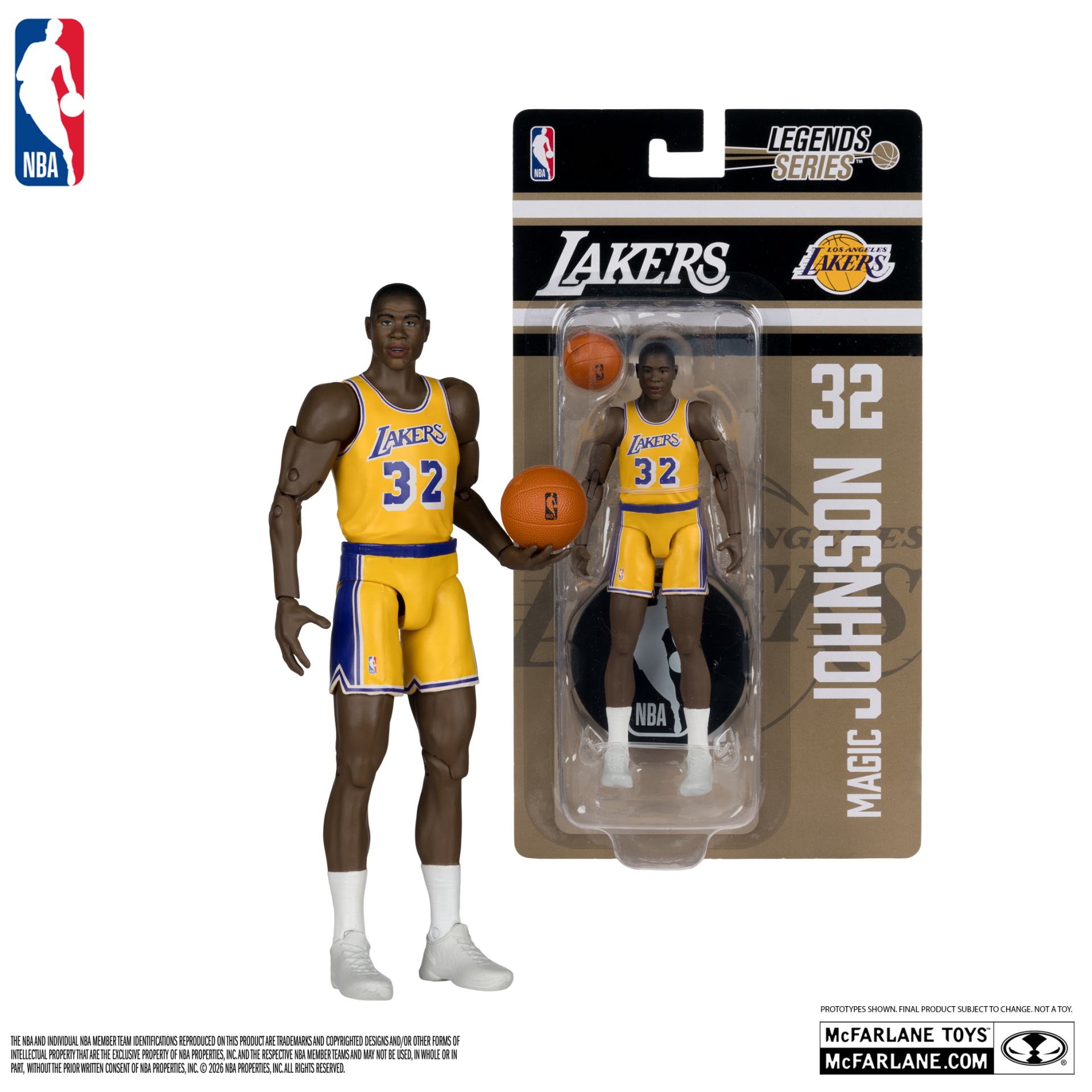 Nba 6inch Articulated Figures Earvin Magic Johnson (legends Series) 5 Nba 6inch Articulated Figures Earvin Magic Johnson (legends Series) - immagine 5