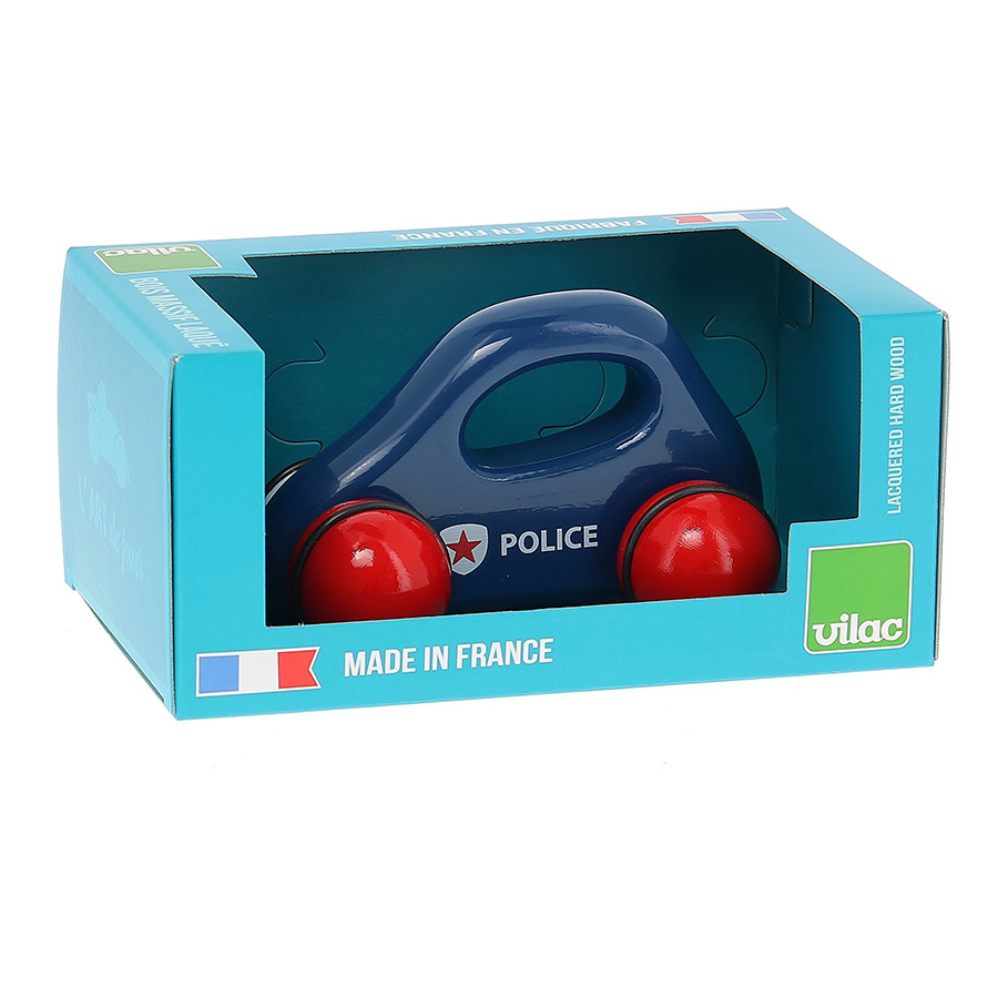 Macchinina in legno, modello per bambini piccoli - Auto della polizia di Vilac 2 Macchinina in legno, modello per bambini piccoli - Auto della polizia di Vilac - immagine 2