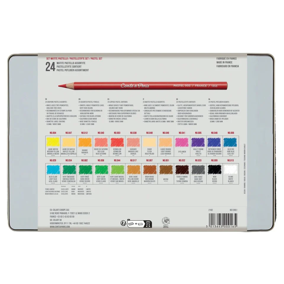 Confezione di 24 matite colorate assortite Conté à Paris 3 Confezione di 24 matite colorate assortite Conté à Paris - immagine 3