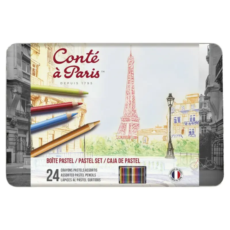 Confezione di 24 matite colorate assortite Conté à Paris