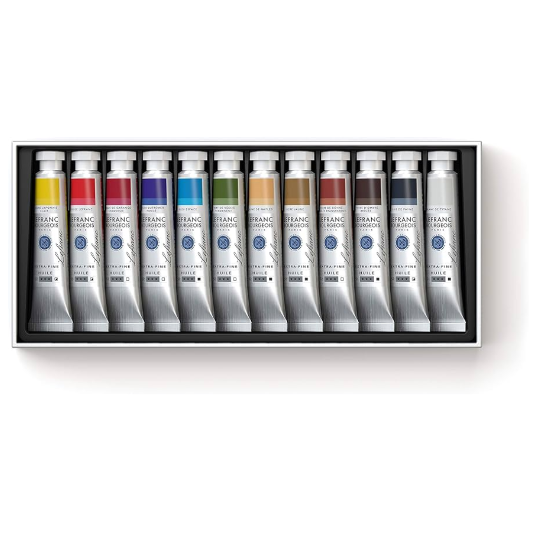 Scatola in cartone di olio extrafine Lefranc Bourgeois da 12 tubi da 20 ml 2 Scatola in cartone di olio extrafine Lefranc Bourgeois da 12 tubi da 20 ml - immagine 2