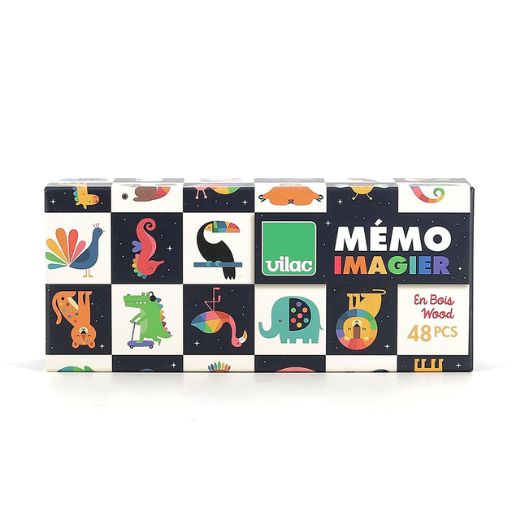 Gioco di memoria in legno con immagini, Animali di Vilac 3 Gioco di memoria in legno con immagini, Animali di Vilac - immagine 3