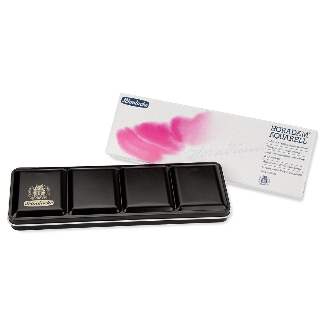 Set in metallo con 24 mezzi godet Schmincke HORADAM® acquerello 2 Set in metallo con 24 mezzi godet Schmincke HORADAM® acquerello - immagine 2