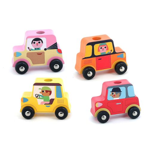 Gioco educativo per la prima infanzia, Empil'auto City di Vilac 4 Gioco educativo per la prima infanzia, Empil'auto City di Vilac - immagine 4