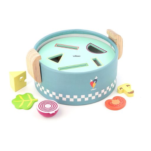 Pentola giocattolo educativo in legno per la prima infanzia di Vilac 4 Pentola giocattolo educativo in legno per la prima infanzia di Vilac - immagine 4