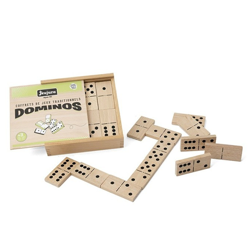 Grande set di domino in legno - scatola in legno di Jeujura