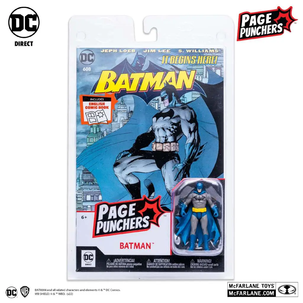 Dc Page Punchers Batman + Comic 3inch Af 1 Dc Page Punchers Batman + Comic 3inch Af