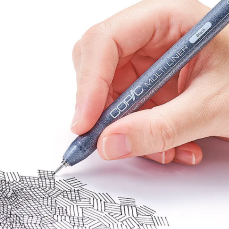 Pennarello a punta sintetica calibrata Copic Multi Liner nero