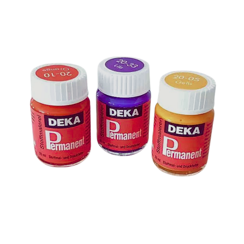 Colore per tessuti chiari da 25ml Deka Permanent