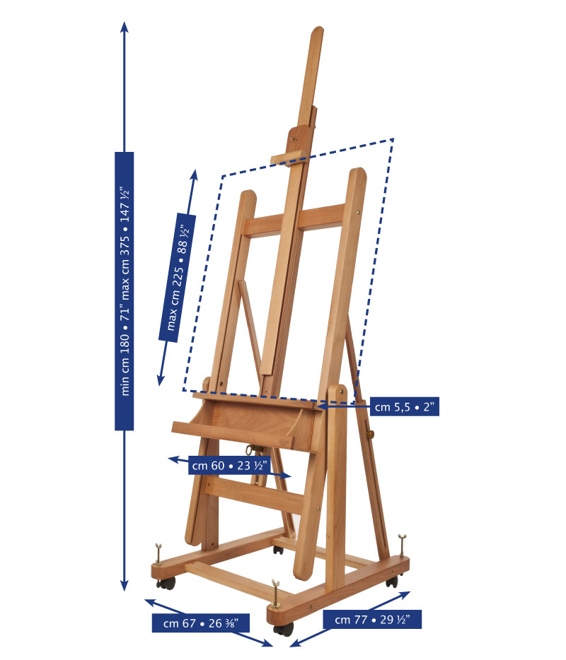 Cavalletto in legno da studio trasformabile M/18 Mabef 2 Cavalletto in legno da studio trasformabile M/18 Mabef - immagine 2