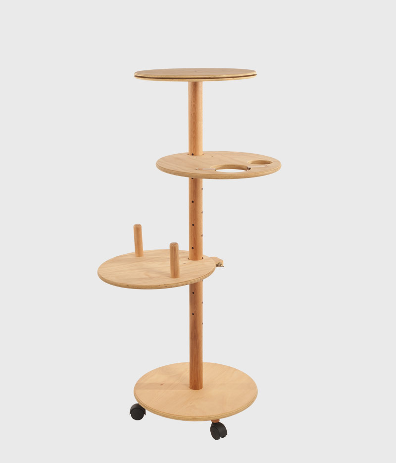 Home 2 Supporto multi livello regolabile in legno M/47 Mabef