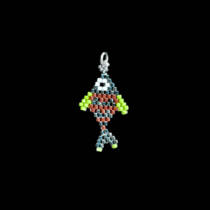 Ciondolo Pesce verde/rosso di Crazycrochet