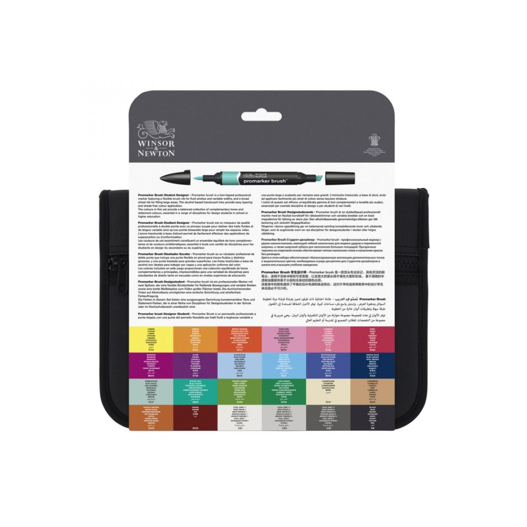 Confezione di 24 + 1 pennarelli Promarker Brush student designer 2 Confezione di 24 + 1 pennarelli Promarker Brush student designer - immagine 2