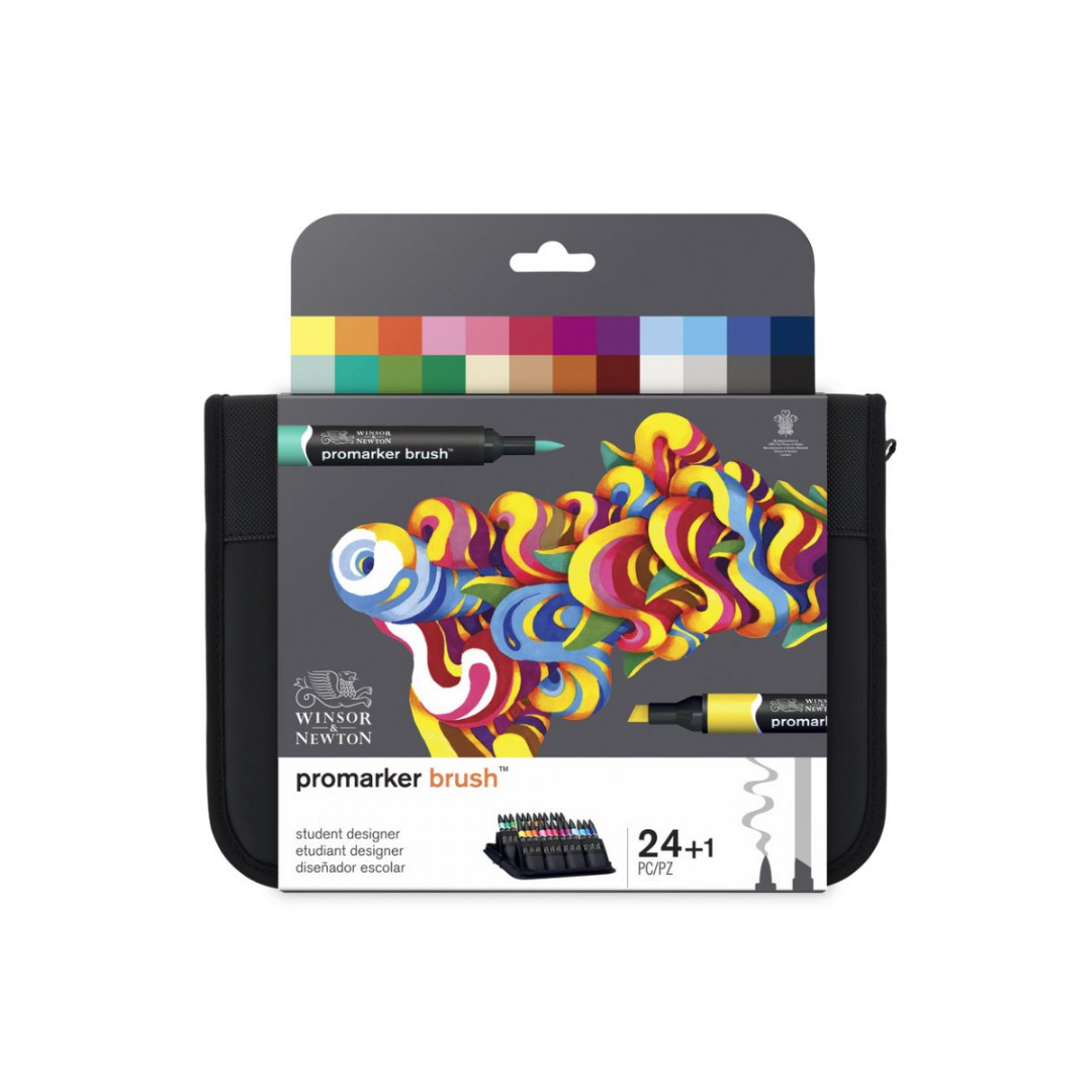 Confezione di 24 + 1 pennarelli Promarker Brush student designer 1 Confezione di 24 + 1 pennarelli Promarker Brush student designer
