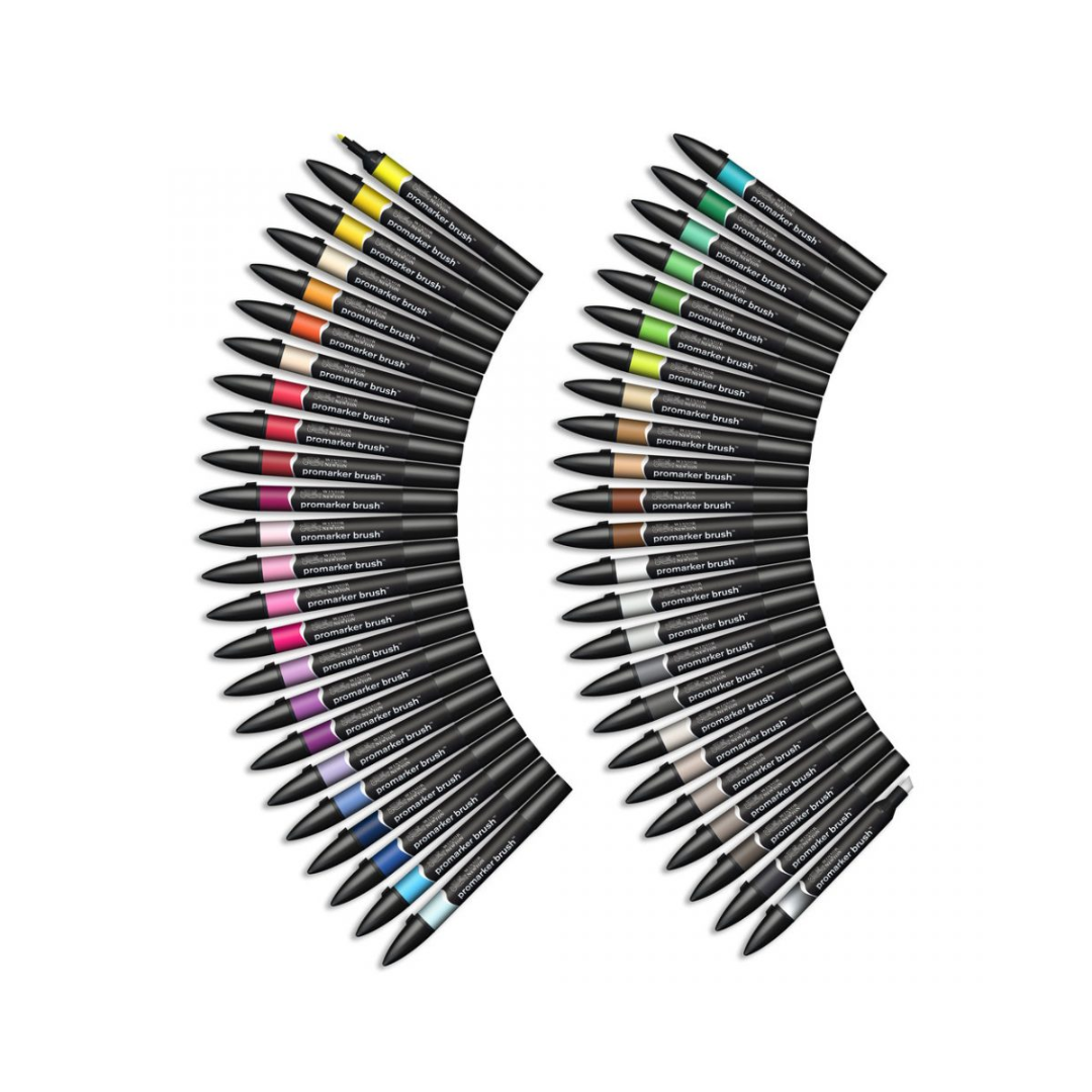 Confezione di 48 pennarelli Promarker Brush Essential Collection Winsor & Newton 3 Confezione di 48 pennarelli Promarker Brush Essential Collection Winsor & Newton - immagine 3