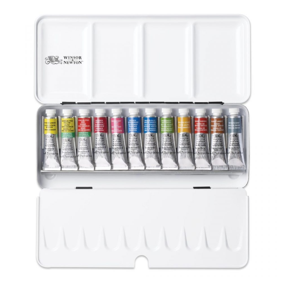 Confezione in metallo con 12 tubetti d’acquerello da 5ml Winsor & Newton professionali 2 Confezione in metallo con 12 tubetti d’acquerello da 5ml Winsor & Newton professionali - immagine 2