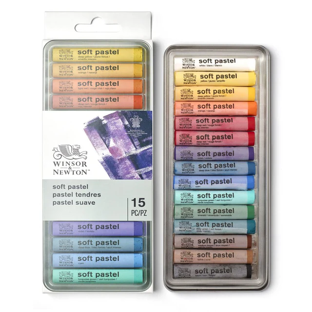 Confezione in metallo di 15 pastelli teneri per artisti Winsor & Newton