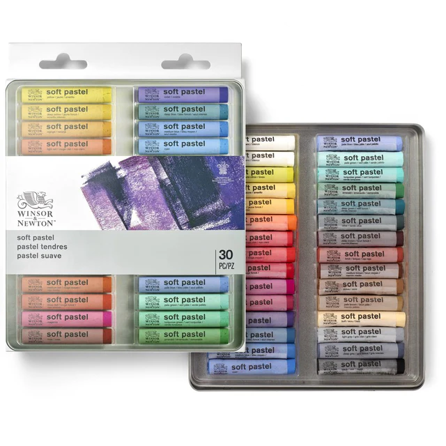 Confezione in metallo di 30 pastelli teneri per artisti Winsor & Newton