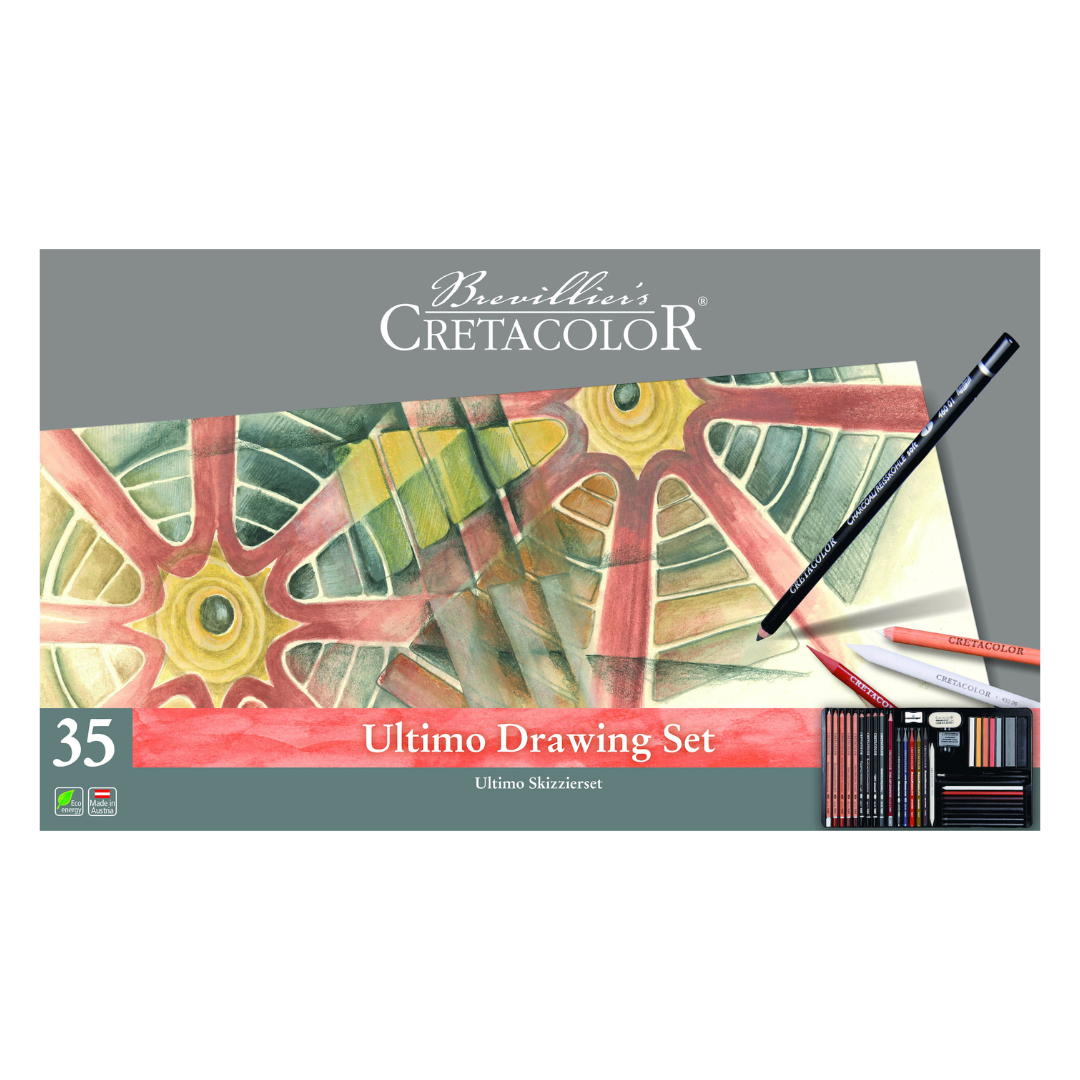 Confezione in metallo di 35 pezzi Ultimo art set per disegno Cretacolor 2 Confezione in metallo di 35 pezzi Ultimo art set per disegno Cretacolor - immagine 2