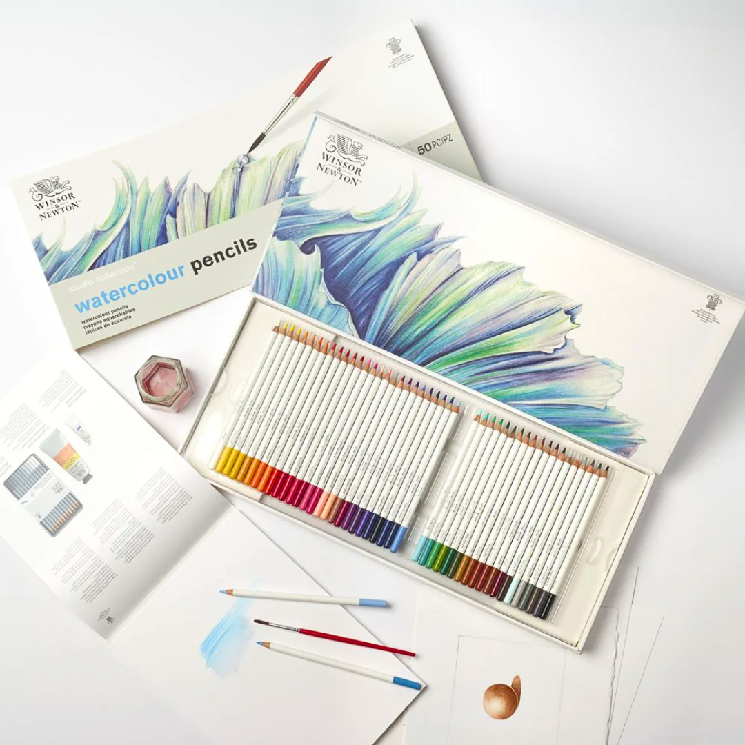 Astuccio in cartone di 48 matite colorate acquarellabili Winsor & Newton 1 Astuccio in cartone di 48 matite colorate acquarellabili Winsor & Newton