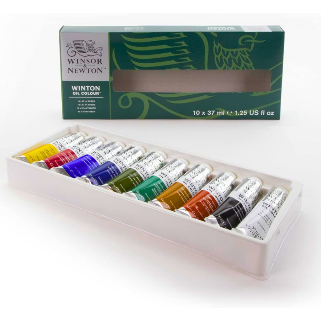 Scatola in cartone di olio Winton da 37ml di Winsor & Newton